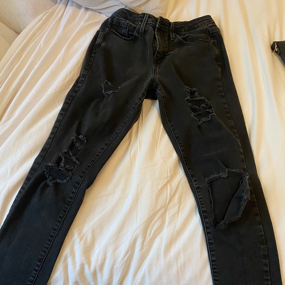 High rise, skinny, distressed jeans - Picture 2 of 3